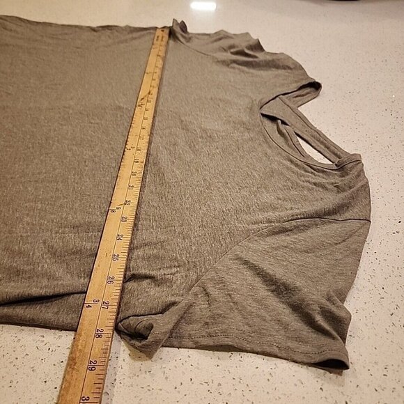 lane bryant 4X 26 28 Gray Keyhole Back T Shirt Short Sleeve - Picture 4 of 5